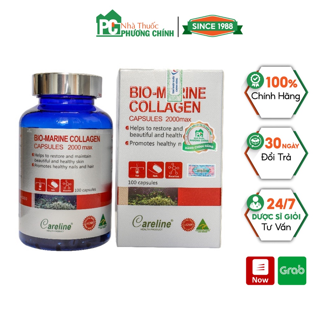 Viên Uống Collagen Úc Bio Marine Careline - Giúp Da Căng Mịn Săn Chắc
