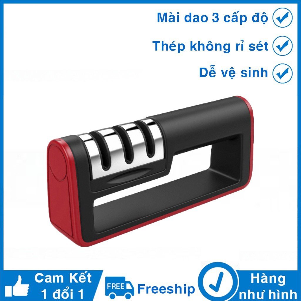 Bộ mài dao cầm tay 3 rãnh cao cấp, Dụng cụ mài dao đa năng thông minh