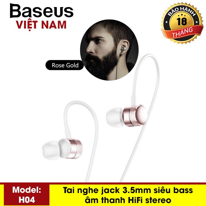 Tai nghe Baseus Encok In-ear H04 - Tai nghe thể thao nhét tai có mic cho Xiaomi, Iphone, Samsung - Thương hiệu Baseus - Phân phối bởi Baseus Vietnam