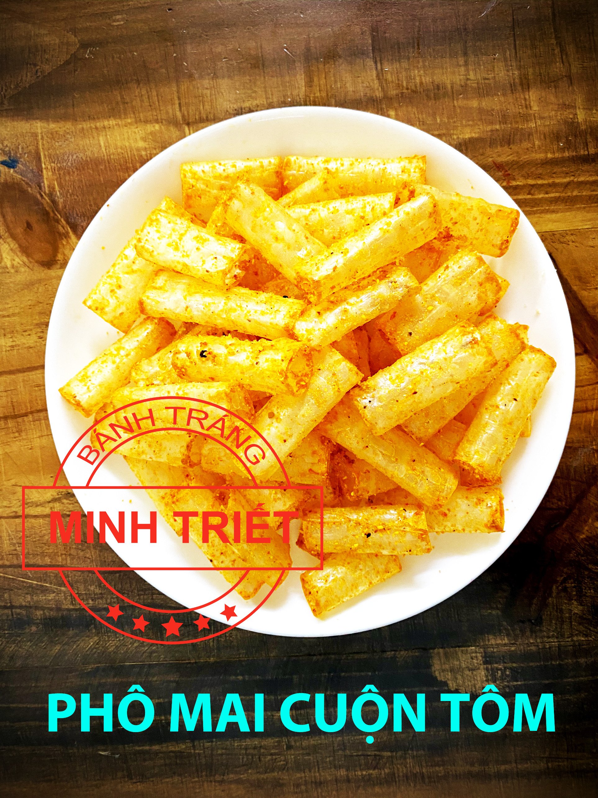 Bánh tráng phô mai cuộn tôm - bánh tráng tây ninh