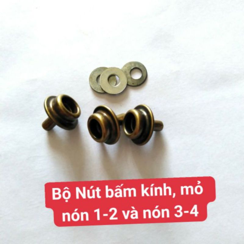 Bộ 3 nút bấm gắn nón bảo hiểm, lắp kính