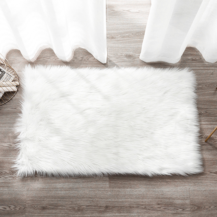 Thảm Lông Xù Trắng, Thảm Lau Chân, Thảm Lông Trang Trí Chụp Hình 50x80cm