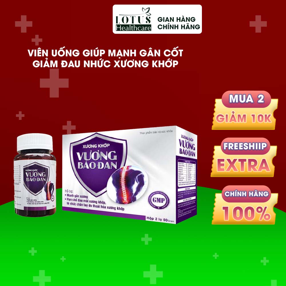 Xương Khớp Vương Bảo Đan Hỗ Trợ Giảm Đau Xương Khớp, Tê Bì, Mỏi Gối, hộp 2 lọ x 50gam