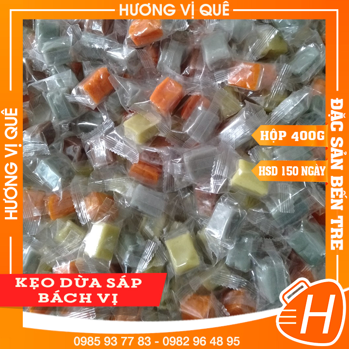 Kẹo dừa sáp bách vị - túi 500g - đặc sản bến tre