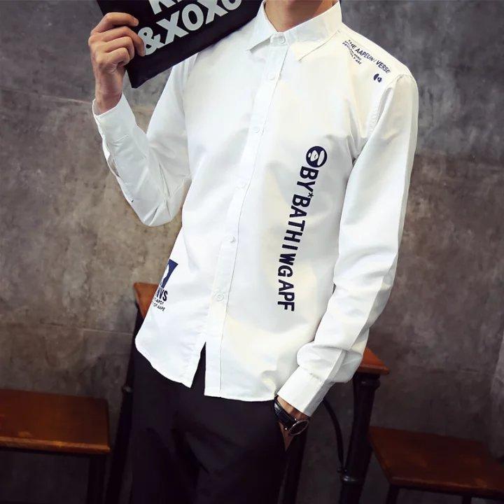 Áo Sơ Mi Nam YAME Hot 2019 SMN201118W Màu Trắng