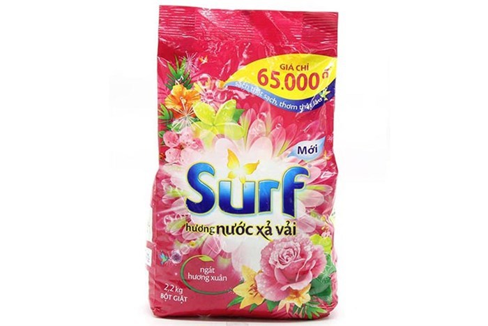 Bột giặt Surf Hương nước xả vải (Hồng/Vàng) Gói lớn 5.8/5.5kg)