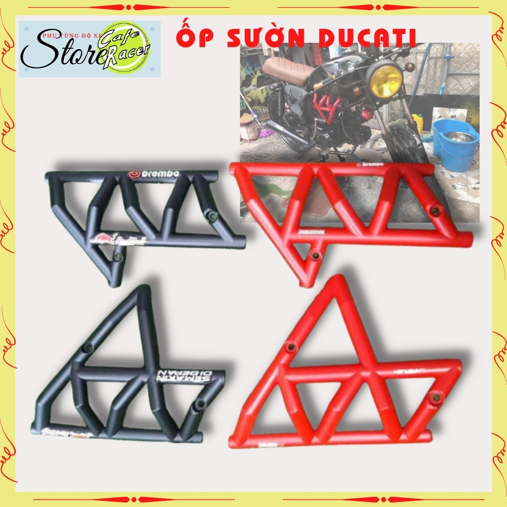 Đồ chơi xe máy ốp sườn ducati cho win độ CAFE RACER hoặc làm ốp sườn cho winner x