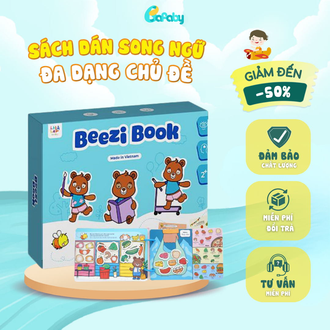 Học liệu bóc dán montessori sách dán thông minh cho bé song ngữ anh việt nhiều chủ đề đa dạng - 262