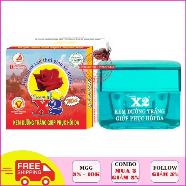 Kem x2, kem dưỡng trắng da mặt, phục hồi da 8 tác dụng cream x2 , kem dưỡng da mặt, kem trắng da mặt, kem dưỡng phục hồi da