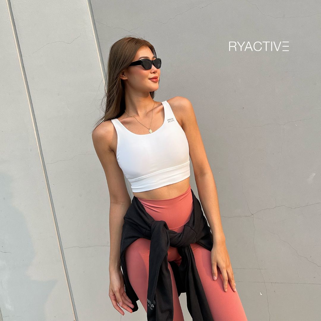 Áo ngực thể thao ryactive - power sportbra white