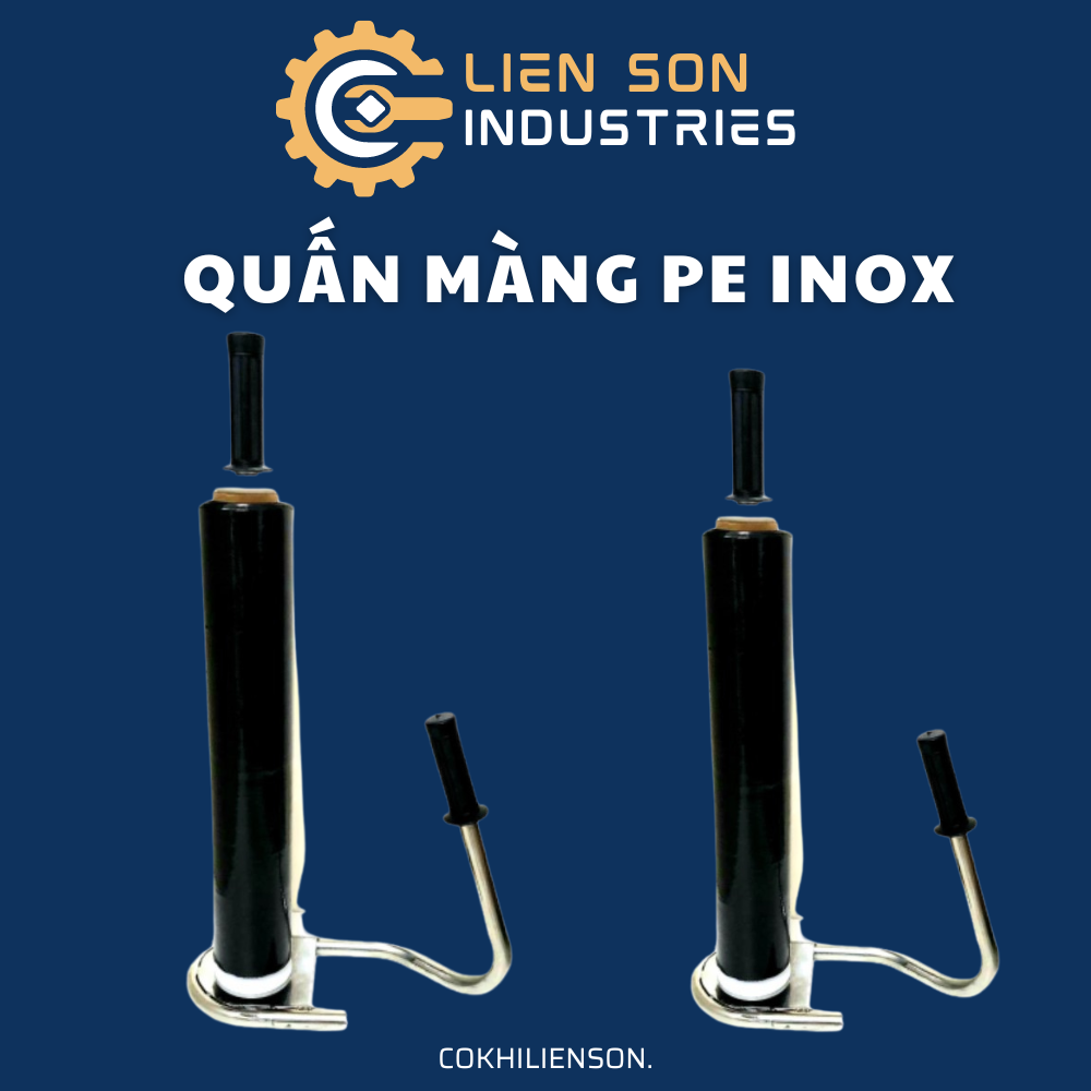 Dụng cụ quấn màng pe inox cầm tay có thể tùy chỉnh kích thước cuộn pe 250mm 300mm 400m 500mm 550mm