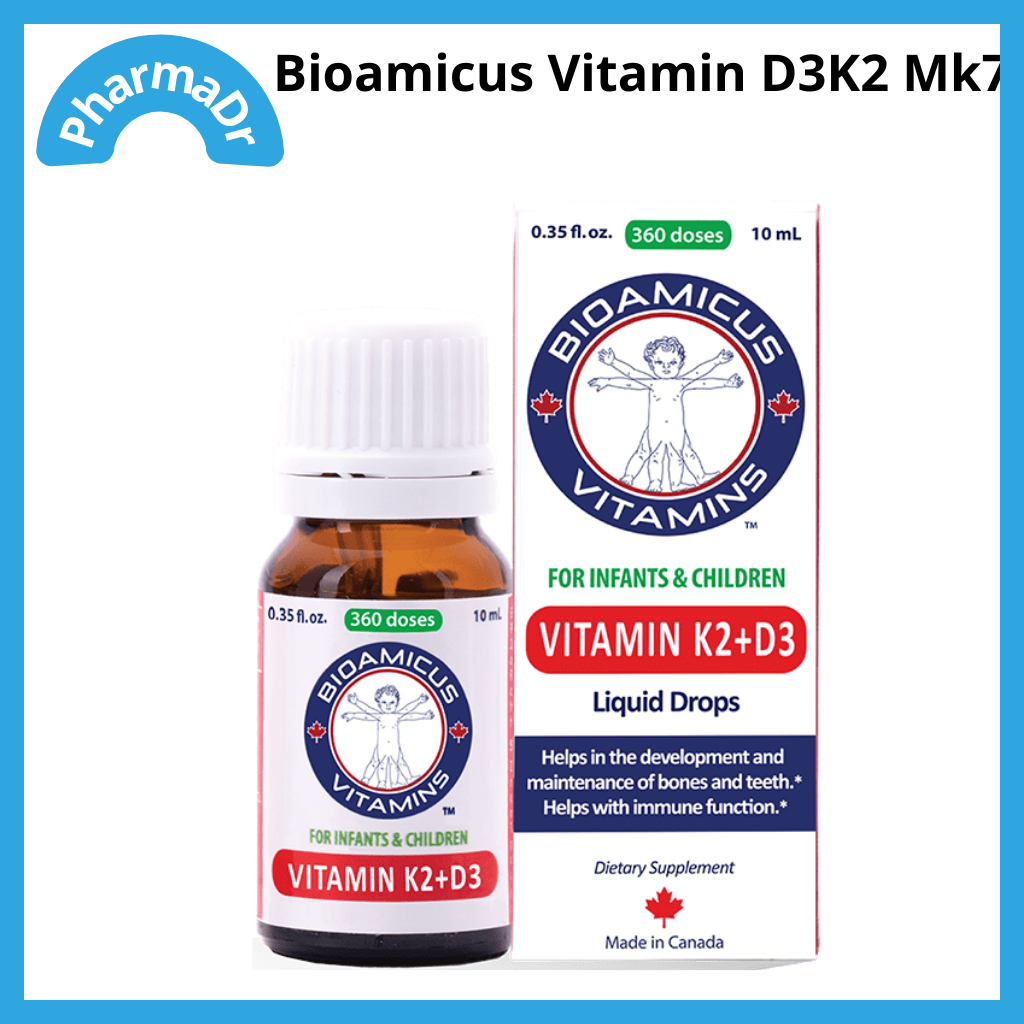 Bioamicus vitamin d3k2 mk7.giúp bé hấp thu canxi tối đa