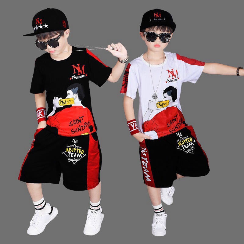 (15-30kg) Bộ cộc tay kiểu dáng thể thao cho bé trai NM chất cotton, CiZishop,