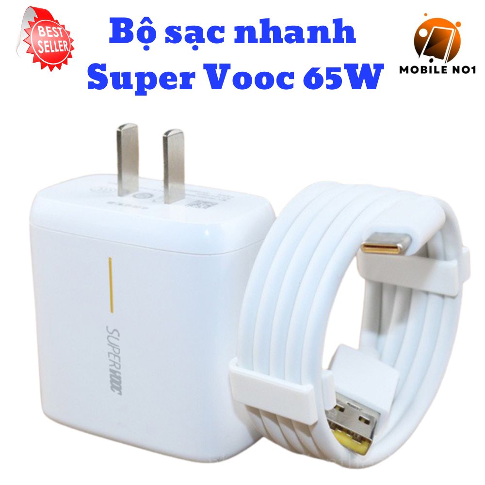 Bộ sạc nhanh oppo 65w super vooc type c sạc siêu nhanh chính hãng mobileno1