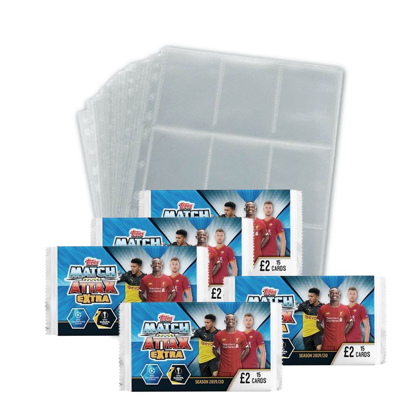 Set 75 thẻ cầu thủ match attax extra 2019/20 và 1 album đựng 90 thẻ - hộp quà năm mới 2021