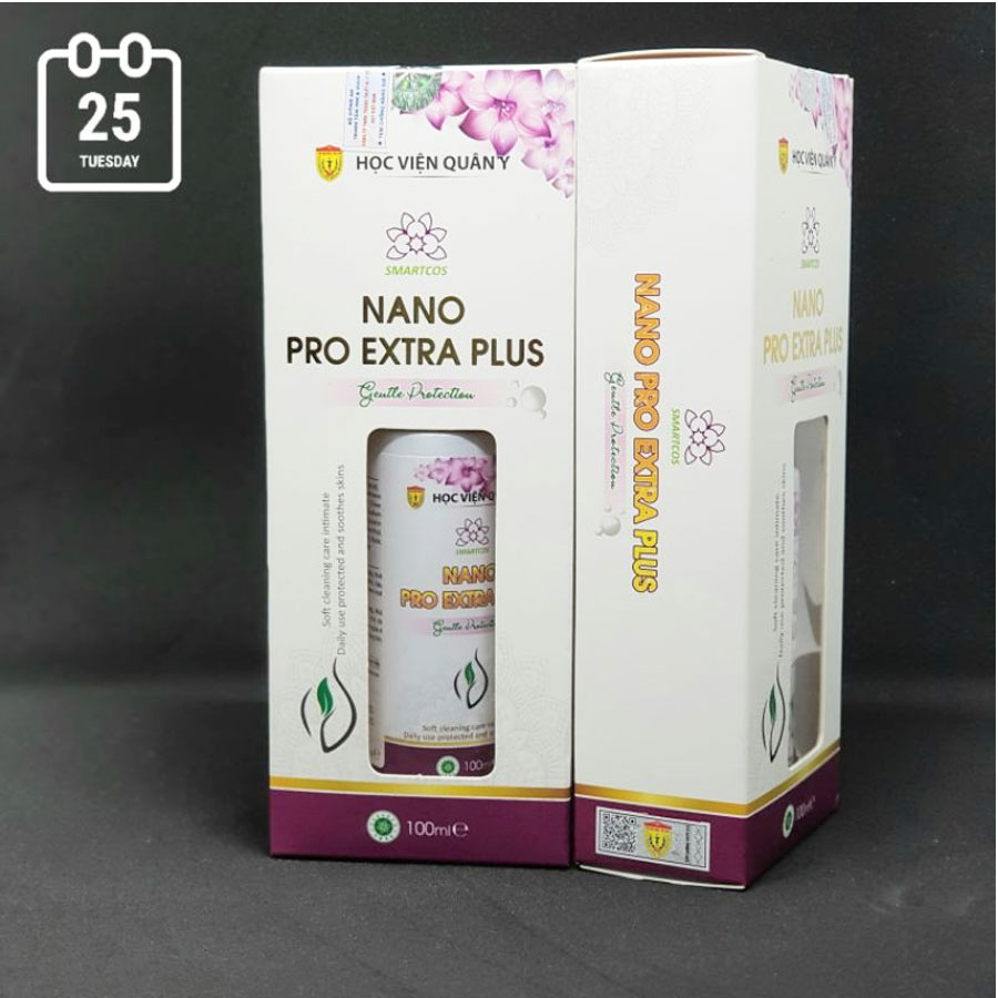 [HCM]Dung dịch vệ sinh phụ nữ Nano Pro Extra plus Học viện quân y 100ml