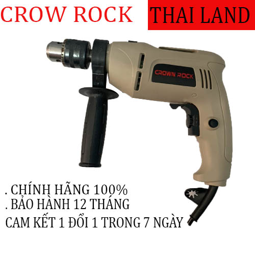 Máy khoan cầm tay crow rock - máy khoan chính hãng Thái lan ruột đồng Bảo hành 12 tháng