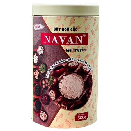Bột ngũ cốc navan cho bà bầu cung dưỡng chất cho thời kỳ mang thai bổ sung dinh dưỡng lợi sữa dạng hộp 500g - Helena Cosmetics
