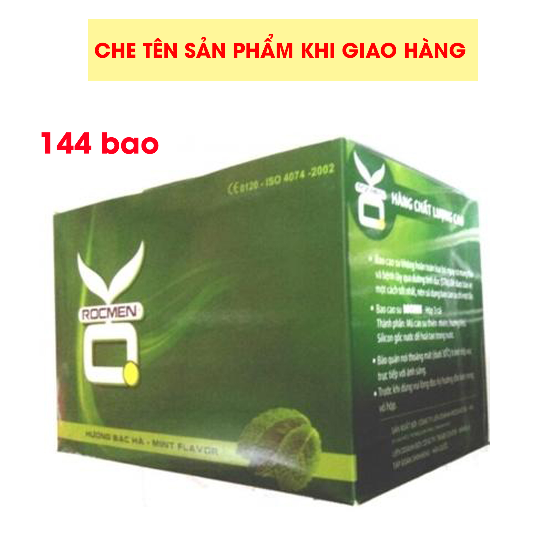 [HCM]Bộ 1 hộp lớn Bao cao su OKHQ bạc hà mát lạnh 144 cái - cho cảm giác thăng hoa