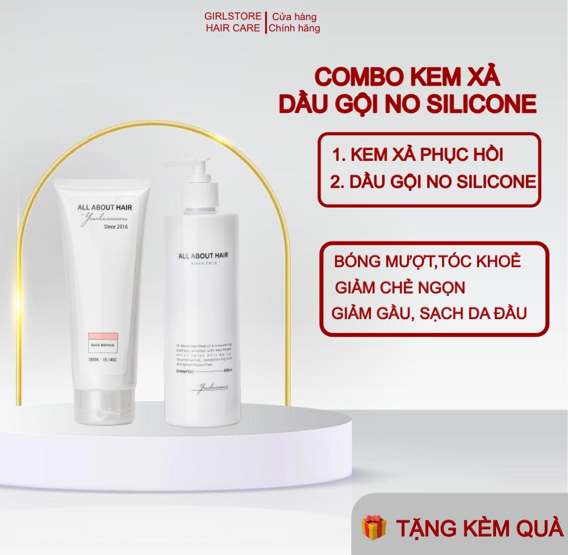 Cobom dầu gội + kem ủ all about hair