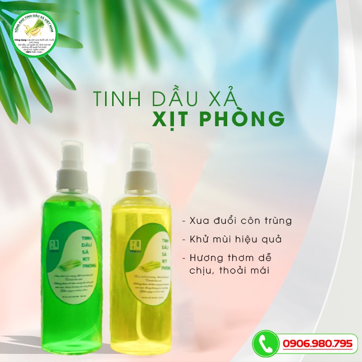 [ tự nhiên 100%] CHAI XỊT THƠM PHÒNG TINH DẦU SẢ 250ML