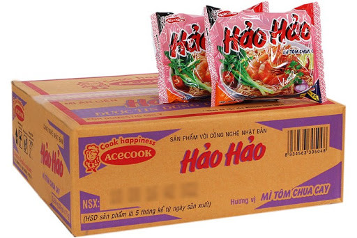 Thùng mì ăn liền hảo hảo tôm chua cay