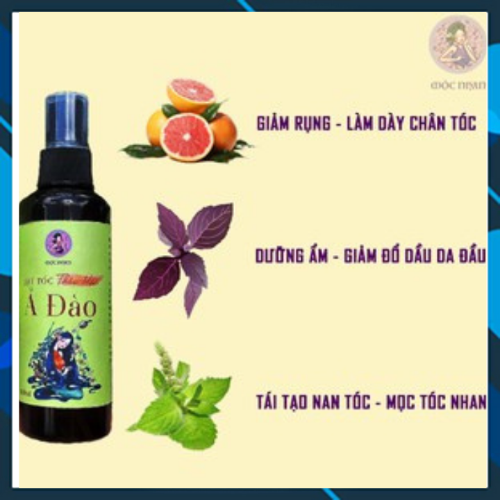 Xịt tóc tinh dầu Bưởi rừng & Hương Nhu, Tóc Mọc Nhanh, Mềm Mại, Mộc Nhan Natural Handmade