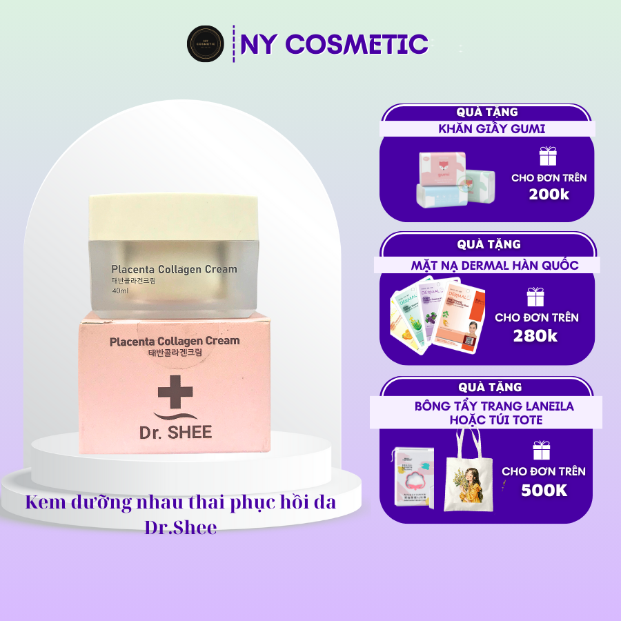 Kem dưỡng da phục hồi nhau thai-colagen tươi Placenta Drshee