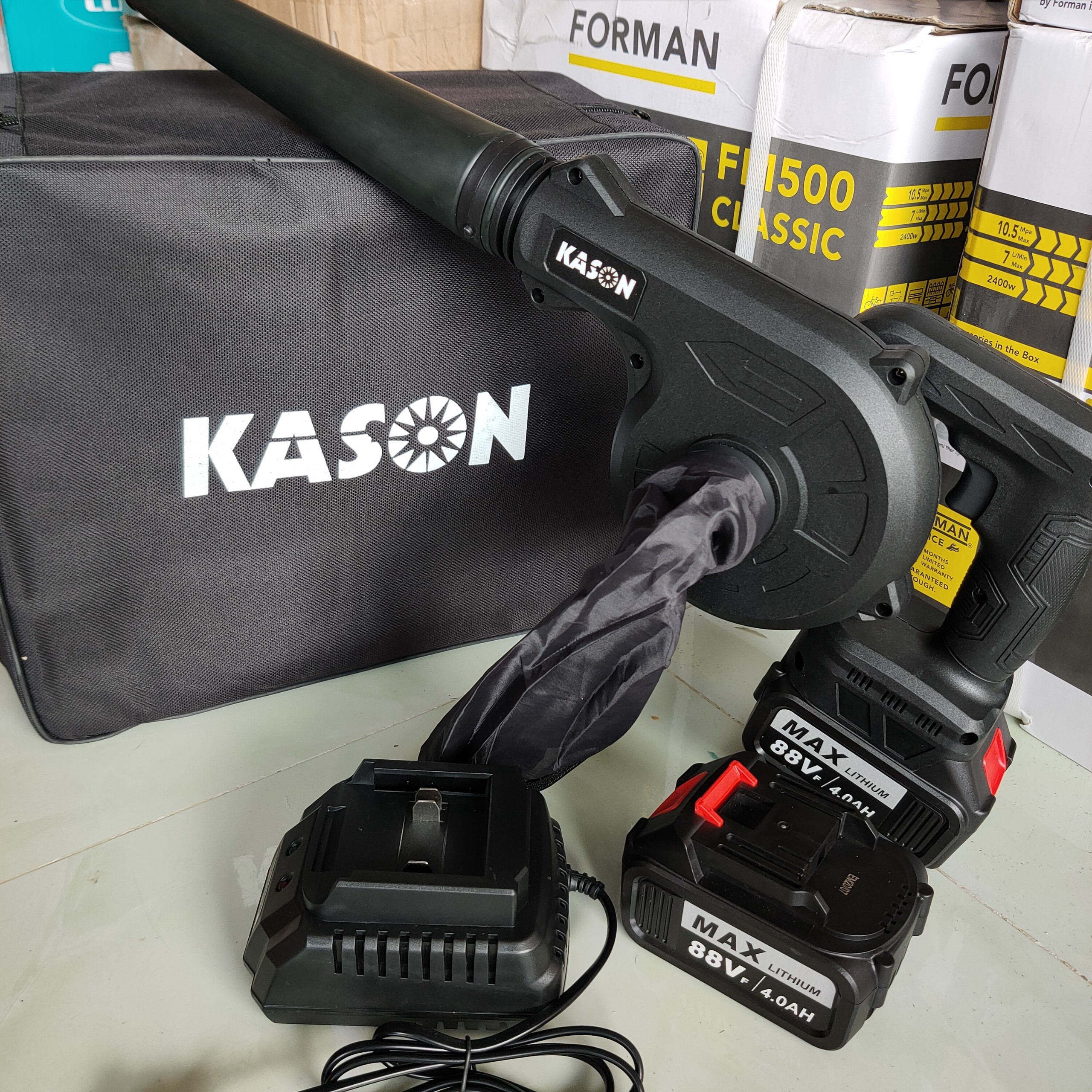 Máy thổi bụi siêu mạnh chạy pin 21v KASON (pin 10 cell)