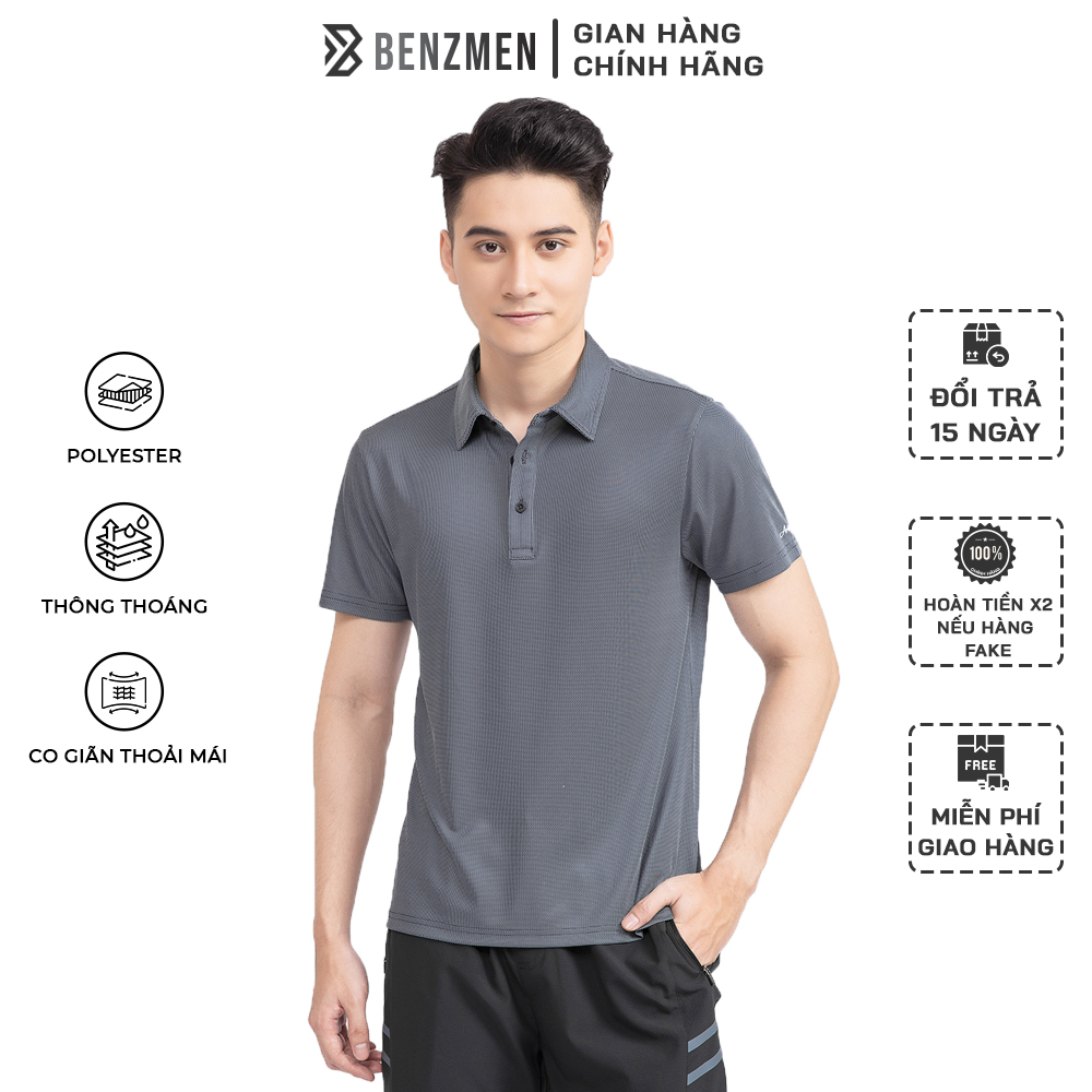 Áo thun polo có cổ nam Aristino, Benzmen 4 màu dễ mặc Xám đạm, xám nhat, vàng và trắng với chất liệu Polyester cao cấp có độ bền màu sắc nét.