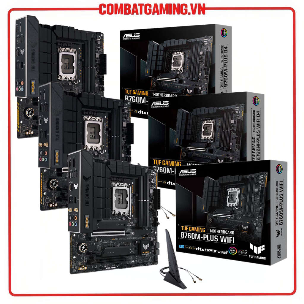 Bo mạch chủ asus tuf gaming b760m-plus | b760m-plus wifi ddr4 ddr5 hàng chính hãng