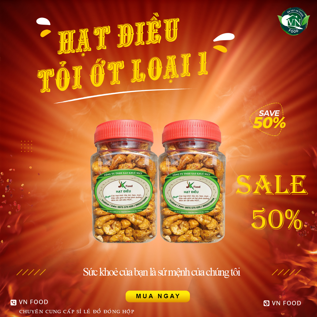 [HCM][Bao Ăn] Hũ điều rang tỏi ớt 200G - loại hũ nhựa