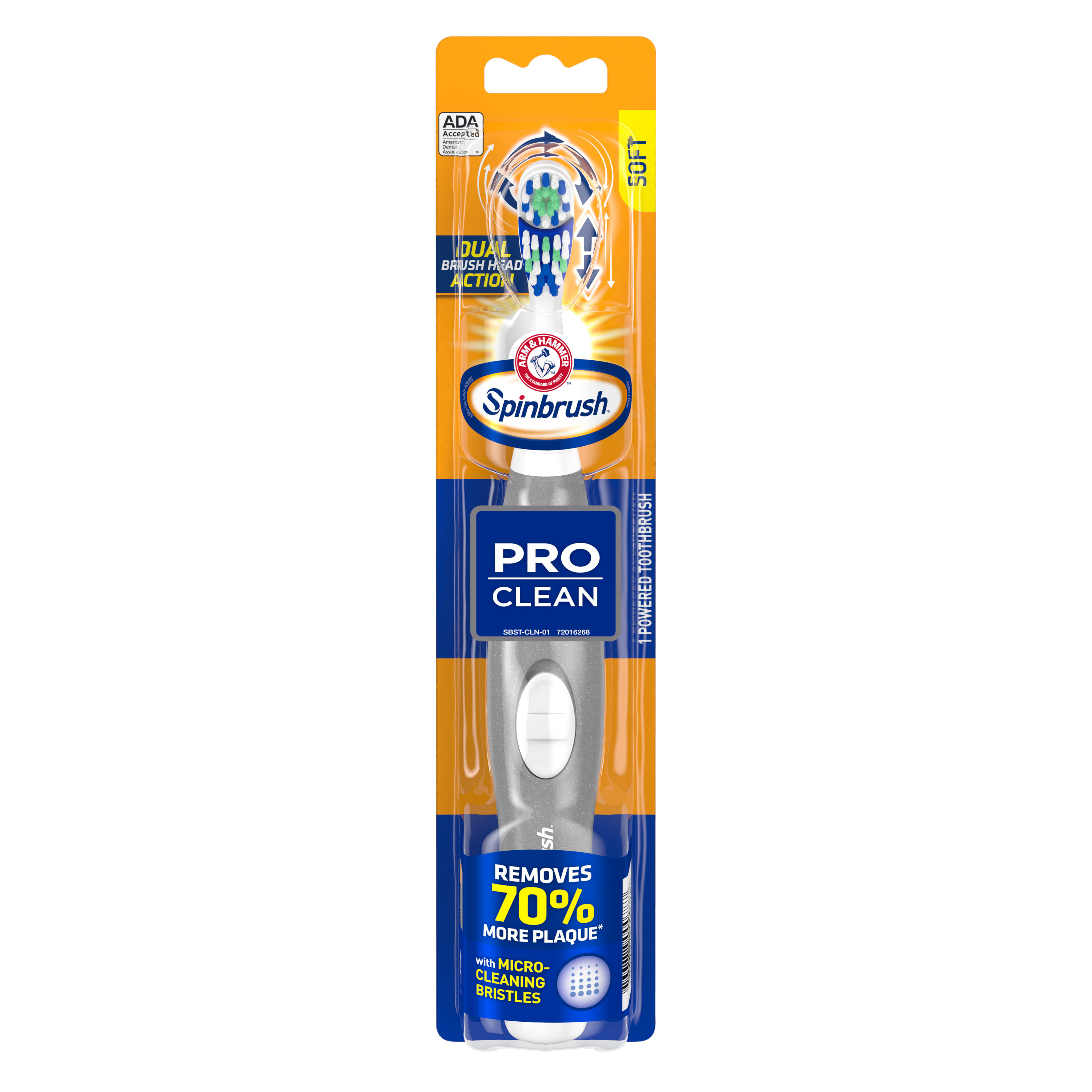 Bàn chải đánh răng dùng pin ARM&HAMMER của Mỹ (Màu xám)
