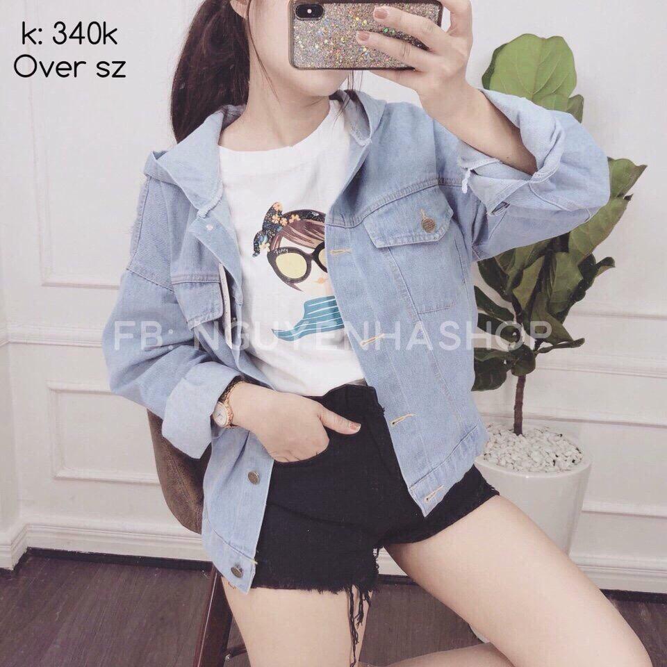 Áo khoác jean nữ cá tính st 10010 - hoặc áo thun trơn