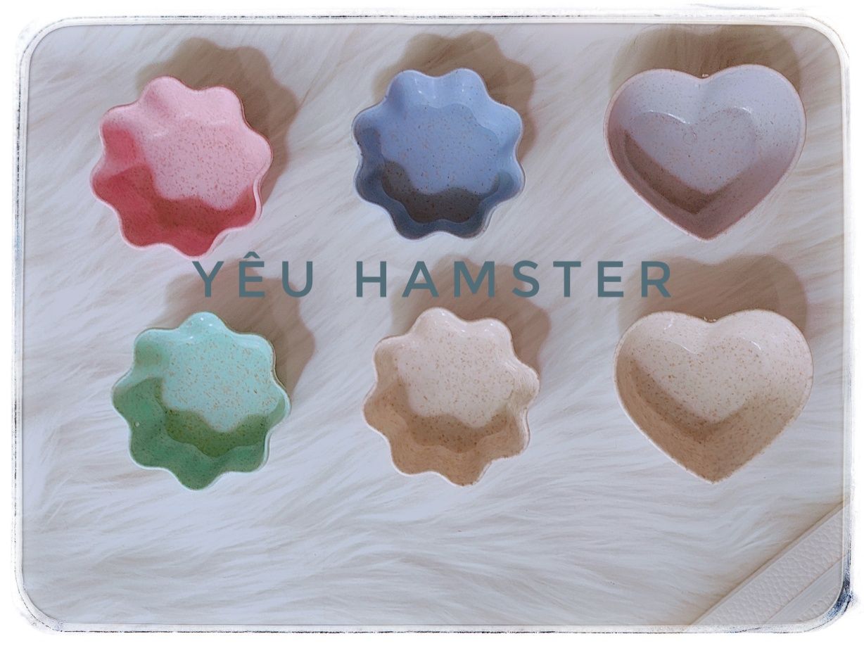 Mẫu mã đẹp- Chén ăn nhỏ phụ kiện cho Hamster,thú cưng