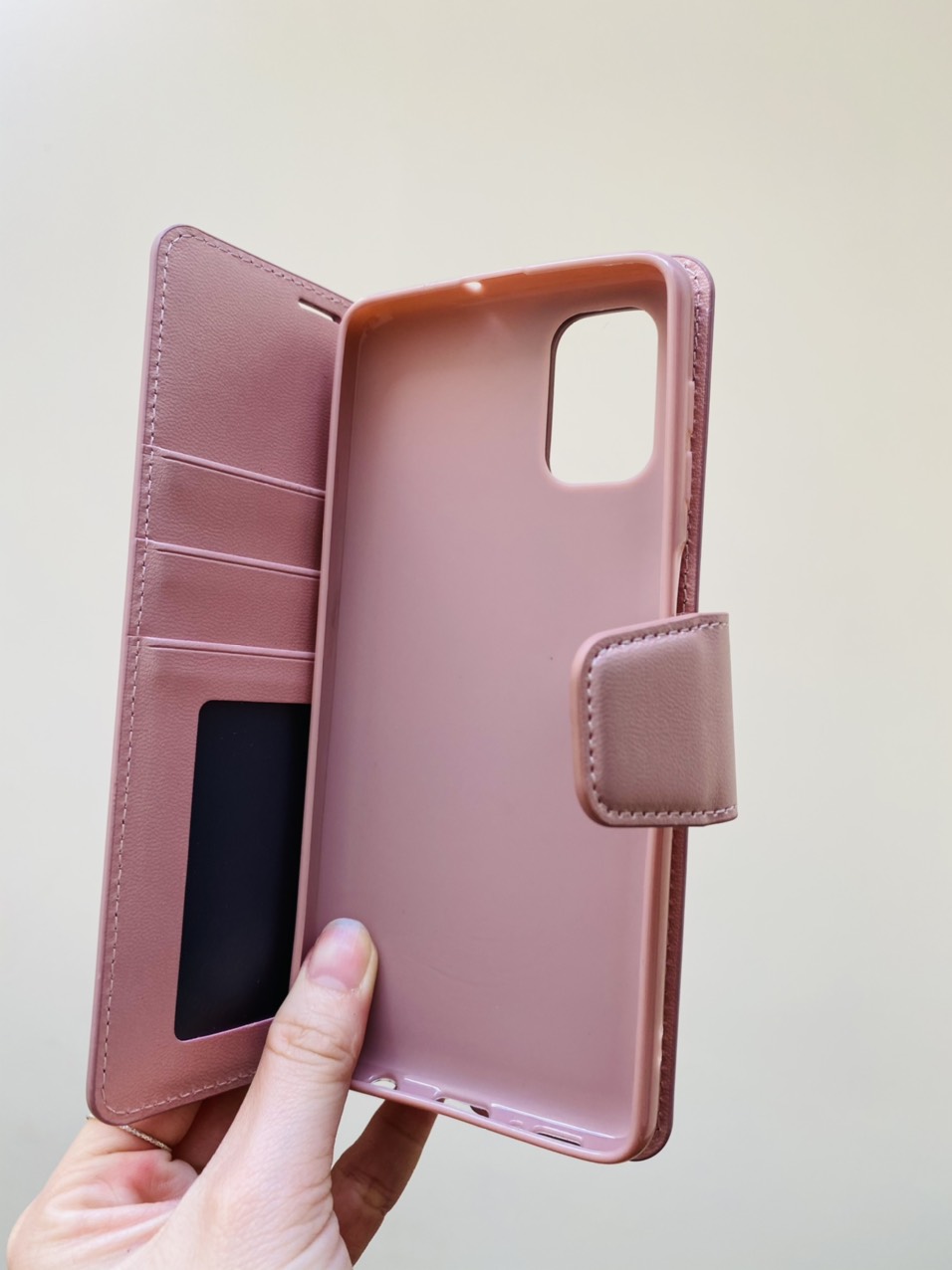 Bao da dạng ví Samsung Galaxy M51 hiệu Hanman có quai cài