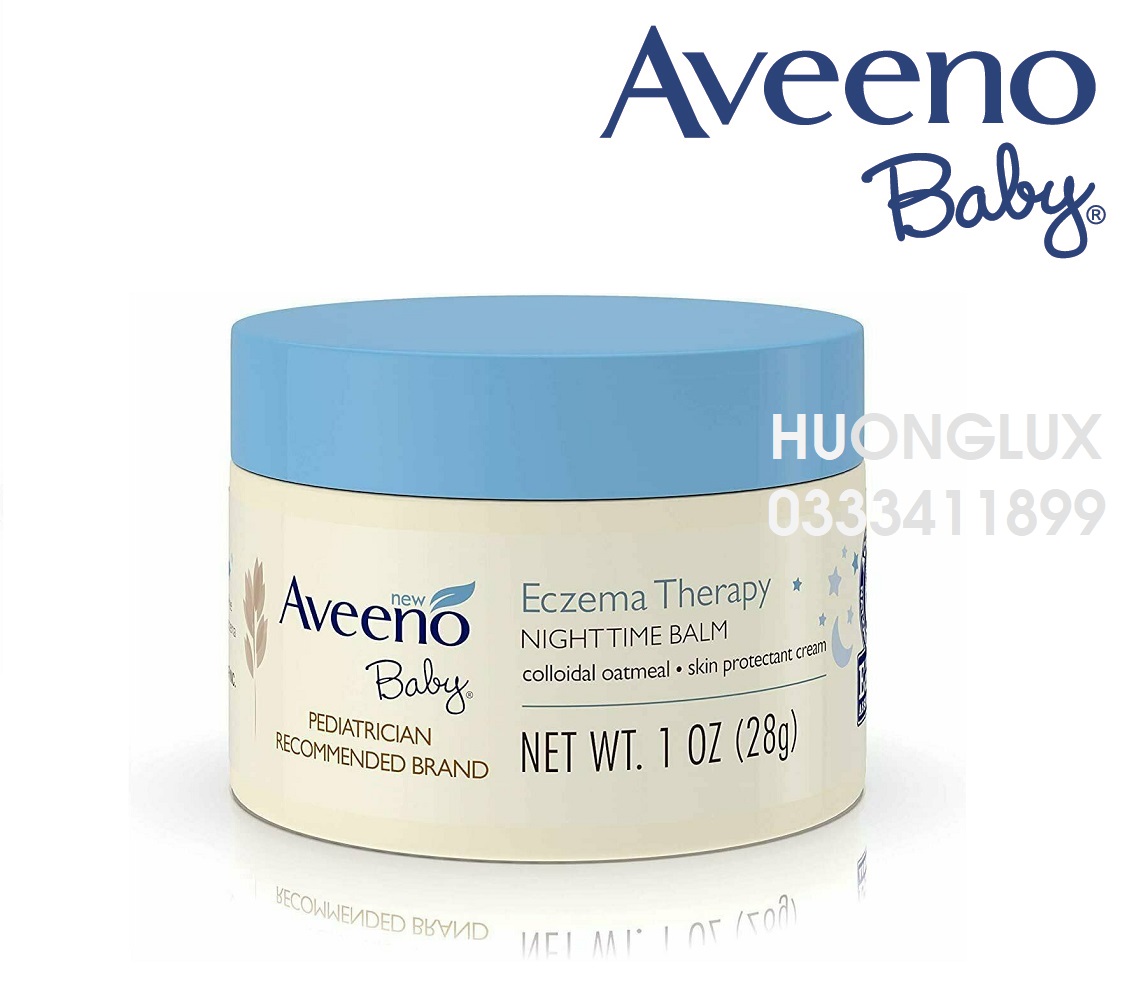 Kem dưỡng ngừa chàm lác cho bé aveeno baby eczema therapy nighttime balm 28g