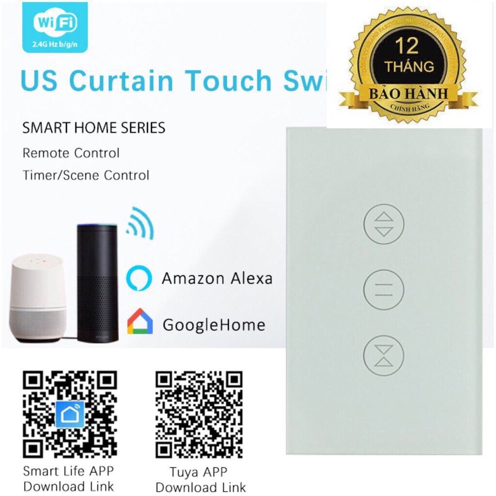 Công tắc thông minh Wifi Tuya dùng cho cửa cuốn