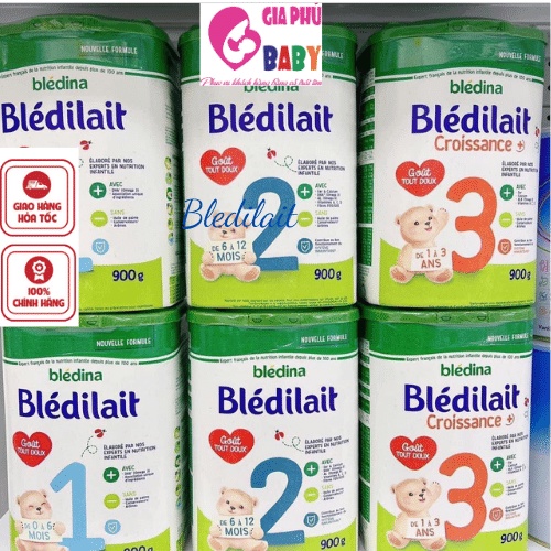 Sữa bột BLEDILAIT Pháp số 1-2-3 900g cho bé