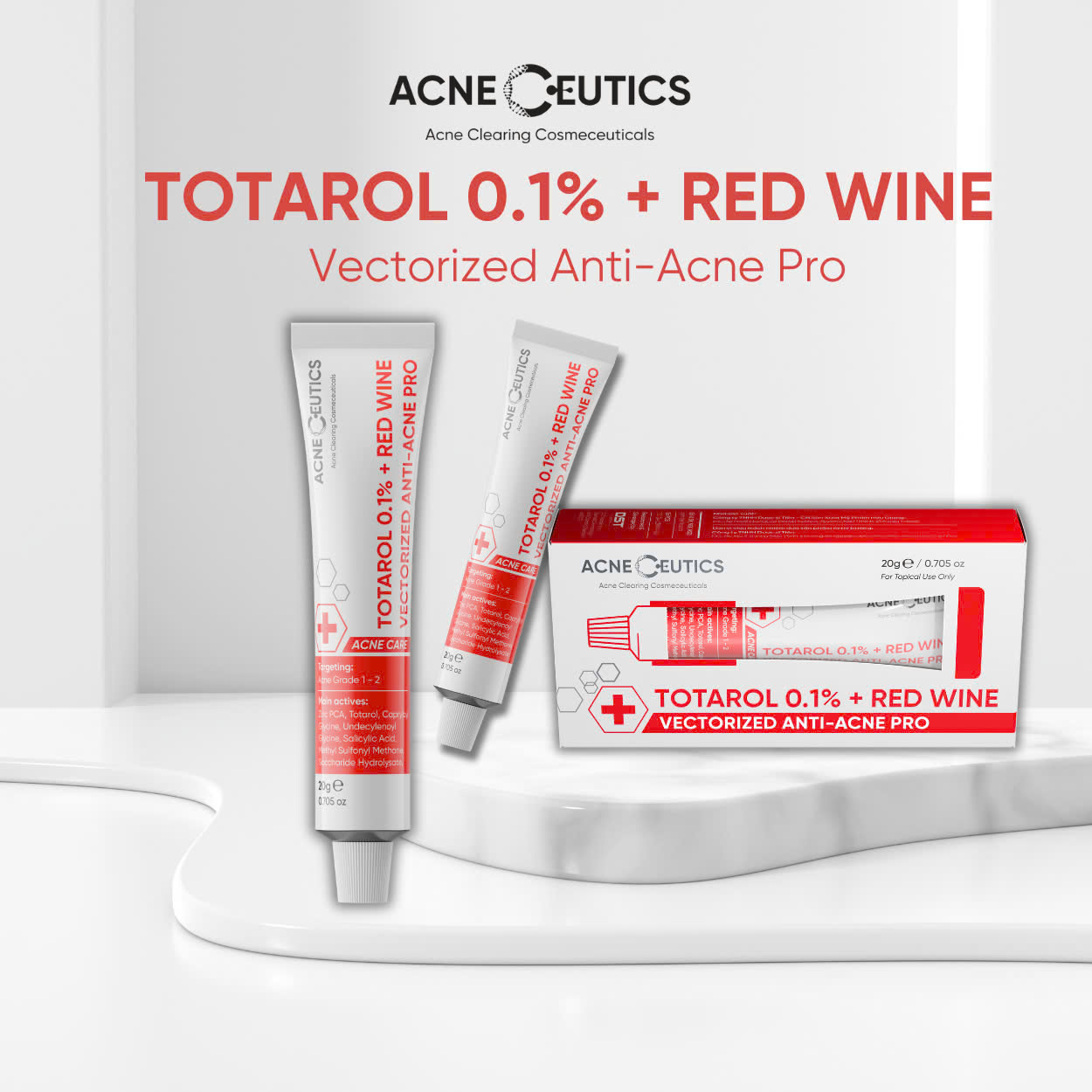AcneCeutics Gel Mụn Totarol 0.1% + Chiết Xuất Rượu Vang - Hỗ Trợ Làm Giảm Tình Trạng Mụn, Ngăn Ngừa Mụn và Phục Hồi Da (30g)