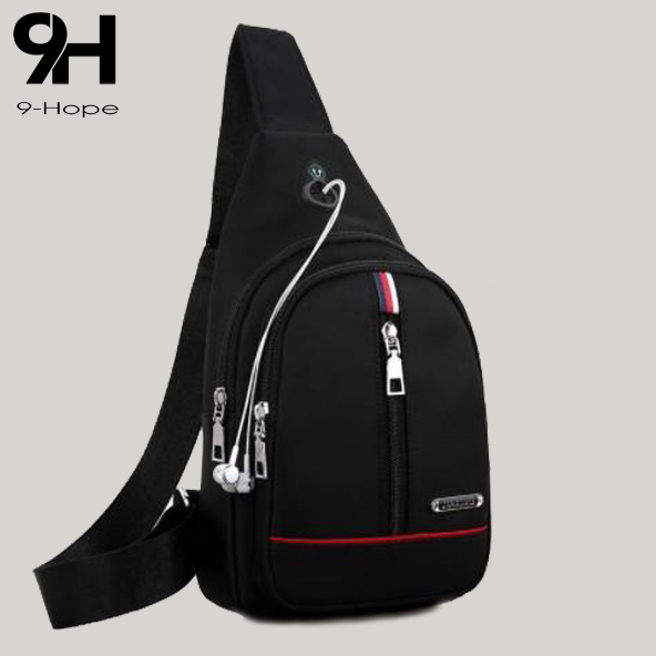 Túi đeo chéo nam Unisex Hàn Quốc nhỏ gọn với 3 ngăn chứa đồ tiền dụng