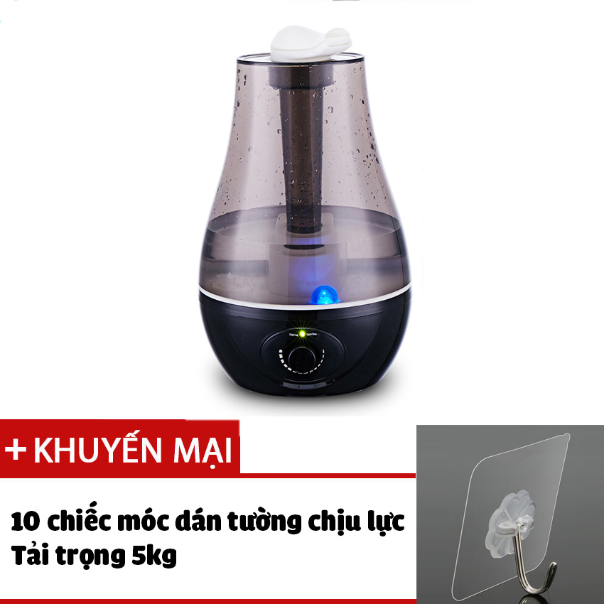 Máy phun sương tạo độ ẩm 3 lít Connie J205 làm mát phòng tránh khô da phòng điều hòa - Tặng 10 móc dán