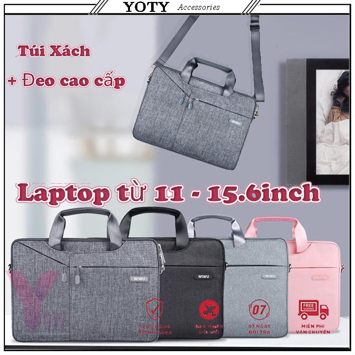 Túi Xách + Đeo cao cấp Wiwu Laptop Sleeve Case cho Macbook - Laptop từ 11 - 15.6inch ( 4 màu) -  túi chống sốc dành cho laptop/macbook
