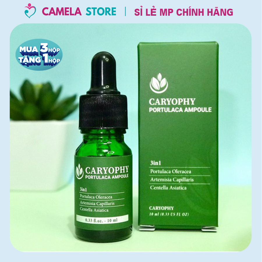 Tinh chất giảm mụn mờ thâm phục hồi da Caryophy Portulaca Ampoule 10ml Korea