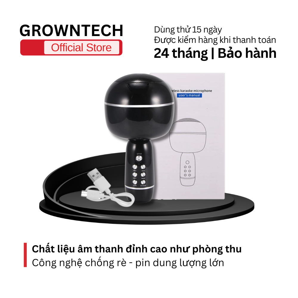 Micro bluetooth hát karaoke mini YS 09 vang lọc tạp âm âm thanh sống động chân thực hát với nhau tại nhà