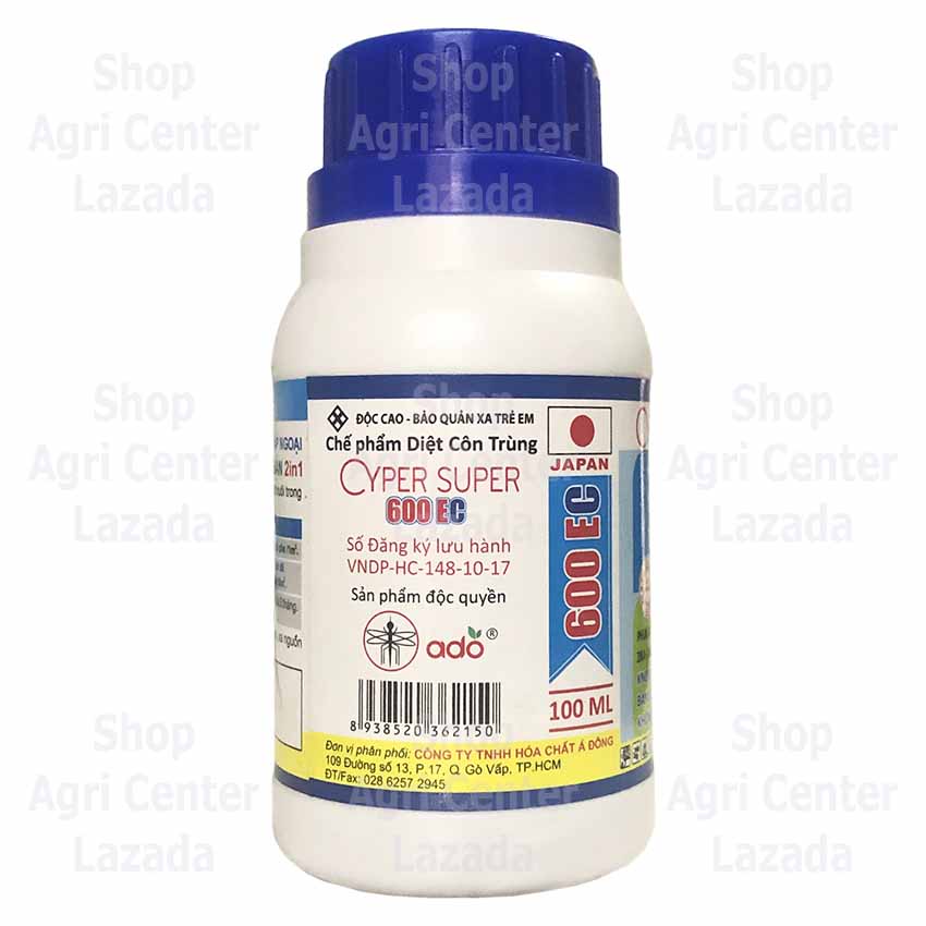 Chế Phẩm Diệt Côn Trùng CYPER SUPER 600EC (100ML) - Có nguyên liệu nhập ngoại, Dùng trong Y Tế và Gia Dụng.