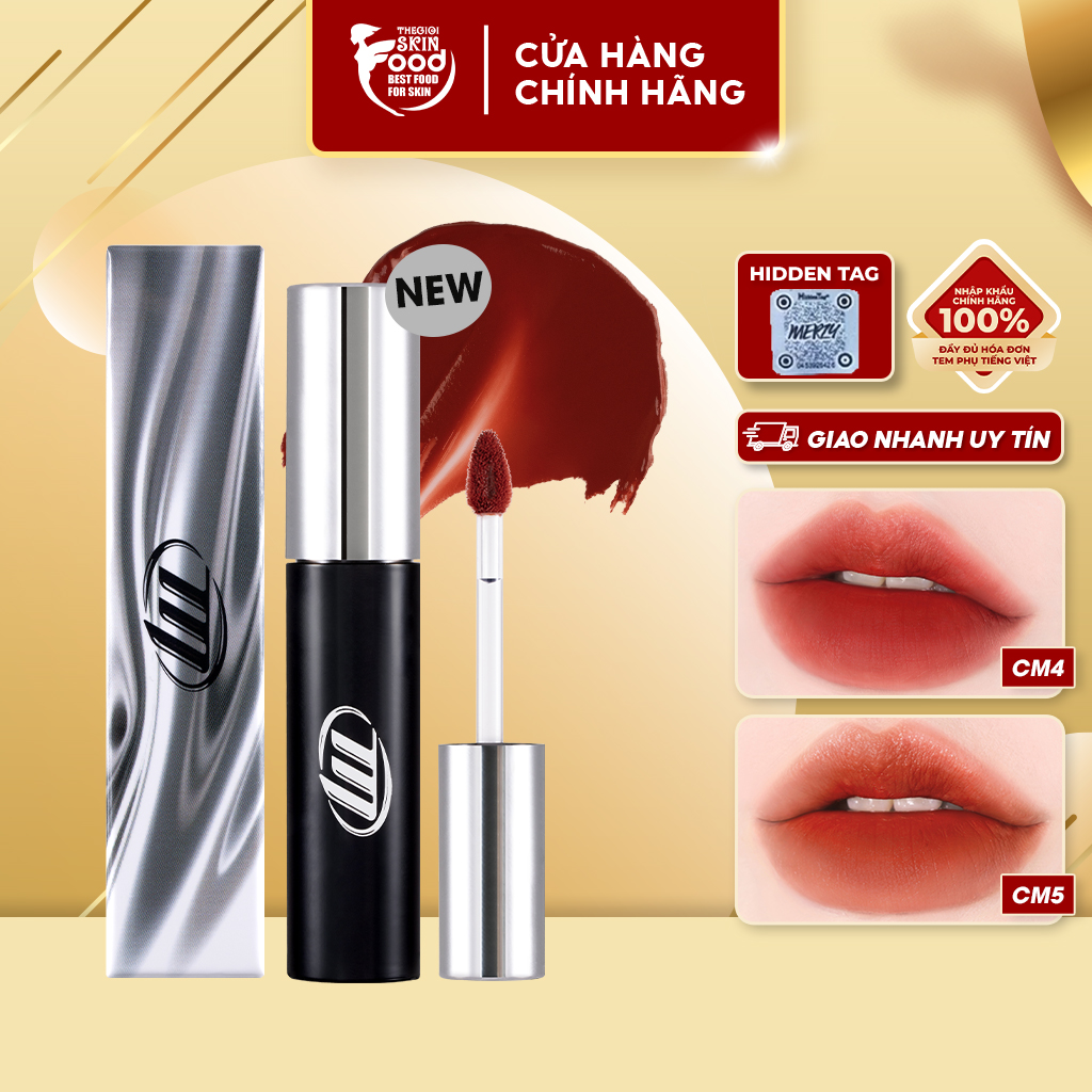 [NEW BY AI] Son Kem Lì, Mịn Mượt Nhẹ Môi, Bền Màu Merzy Cyber Mellow Tint 4g