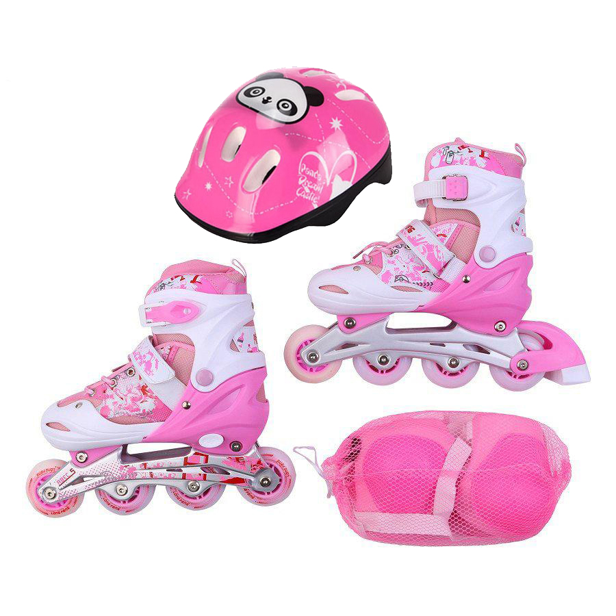 Giày trượt patin Longfeng 906 size M (Từ 6-10 tuổi 35-38) + Tặng bộ bảo hộ