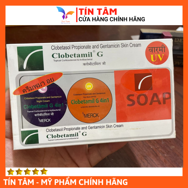 Bộ kem nám clobetamil-g thái lan, trắng da, mờ thâm nám, tàn nhang