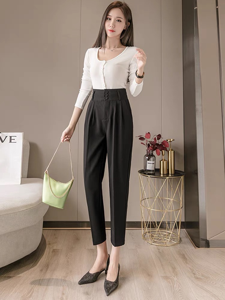 Quần baggy cạp cao 3 cúc siêu đẹp , quần tây nữ đi làm đi học ms18